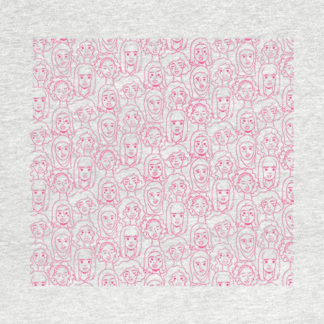 Pink female pattern design by janvandenenden